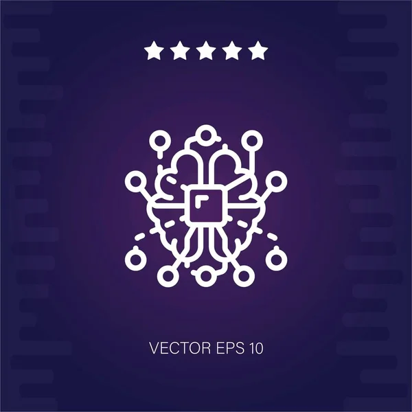 Vektor Symbol Für Künstliche Intelligenz Moderne Illustration — Stockvektor