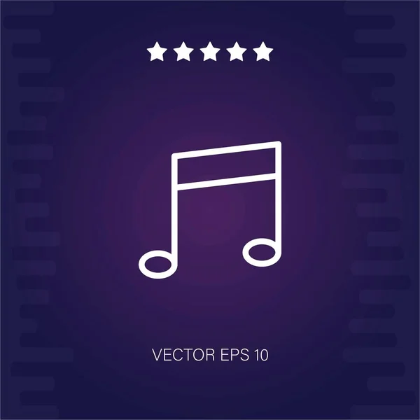 Musik Vektor Symbol Moderne Illustration — Stockvektor