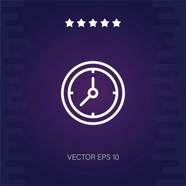 Reloj Pared Vector Icono Ilustración Moderna — Vector de stock