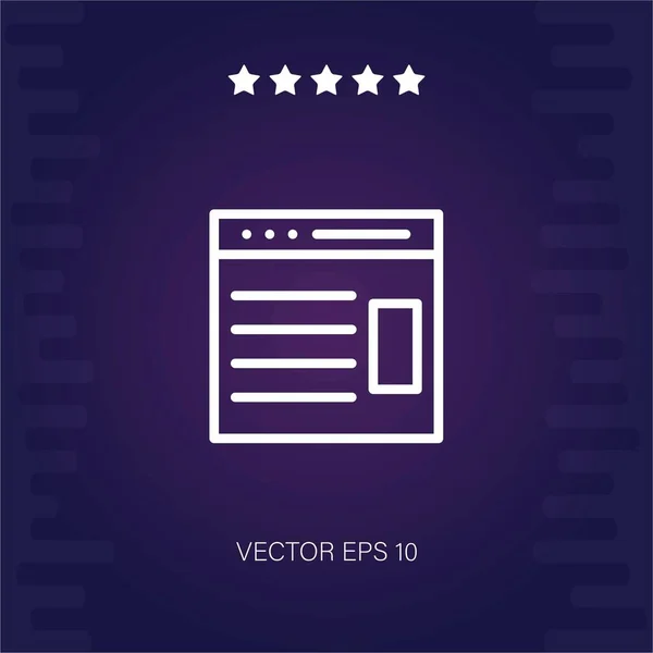 Web Seite Vektorsymbol Moderne Illustration — Stockvektor