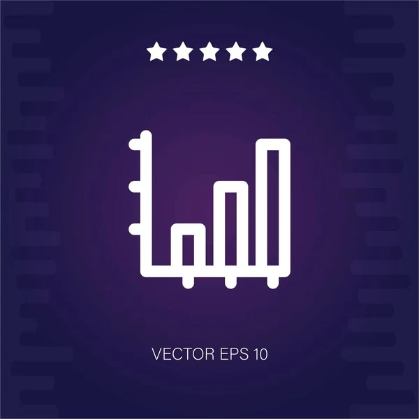 Bar Chart Vektor Ikon Modern Illusztráció — Stock Vector