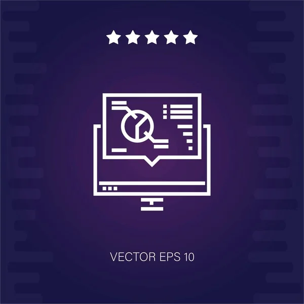Desktop Vektorsymbol Moderne Illustration — Stockvektor