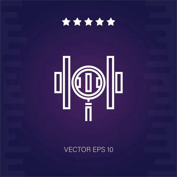 Vector Investigación Icono Ilustración Moderna — Vector de stock