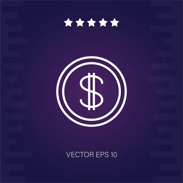 Icono Vector Dinero Ilustración Moderna — Vector de stock