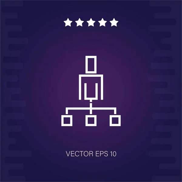 Organisation Vektor Symbol Moderne Illustration — Stockvektor