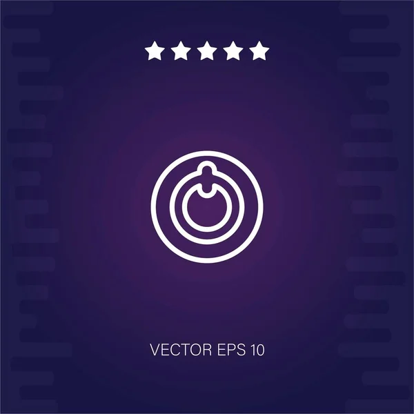 Botón Encendido Icono Vectorial Ilustración Moderna — Vector de stock
