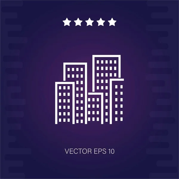 Wolkenkratzer Vektor Symbol Moderne Illustration — Stockvektor