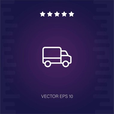 dağıtım kamyonu vektör simgesi modern illüstrasyon