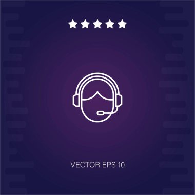 Müşteri hizmeti vektör simgesi modern illüstrasyon