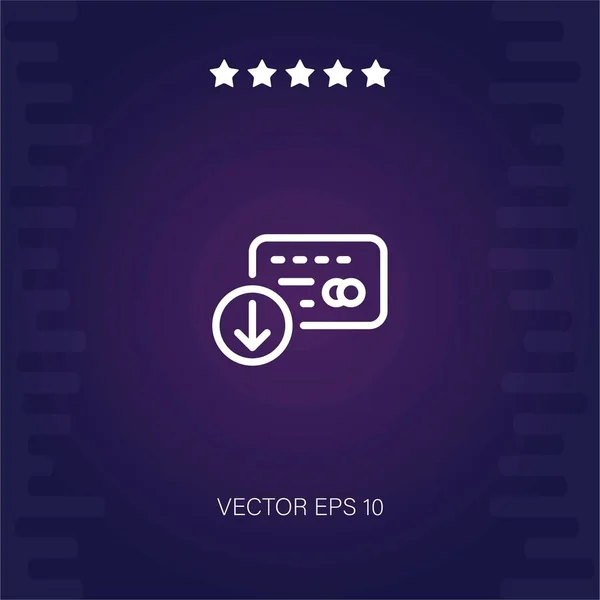 Tarjeta Crédito Vector Icono Ilustración Moderna — Vector de stock