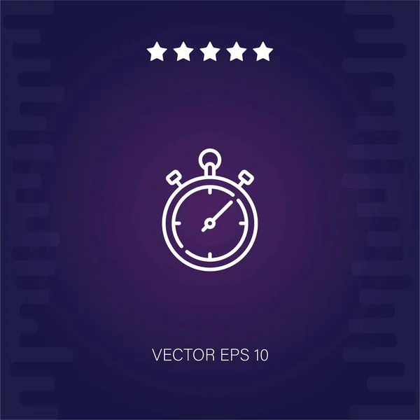 Stopwatch Vector Icono Ilustración Moderna — Vector de stock