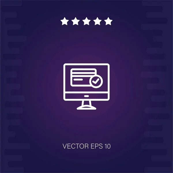 Tarjeta Crédito Vector Icono Pago Ilustración Moderna — Vector de stock