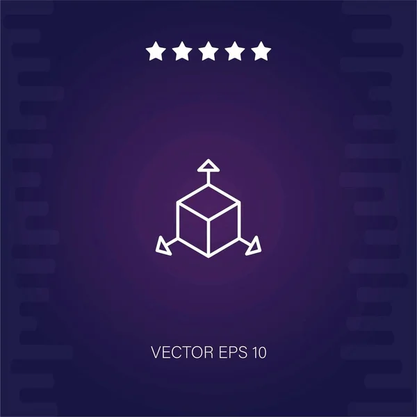 Dimensionen Vektor Symbol Moderne Illustration — Stockvektor