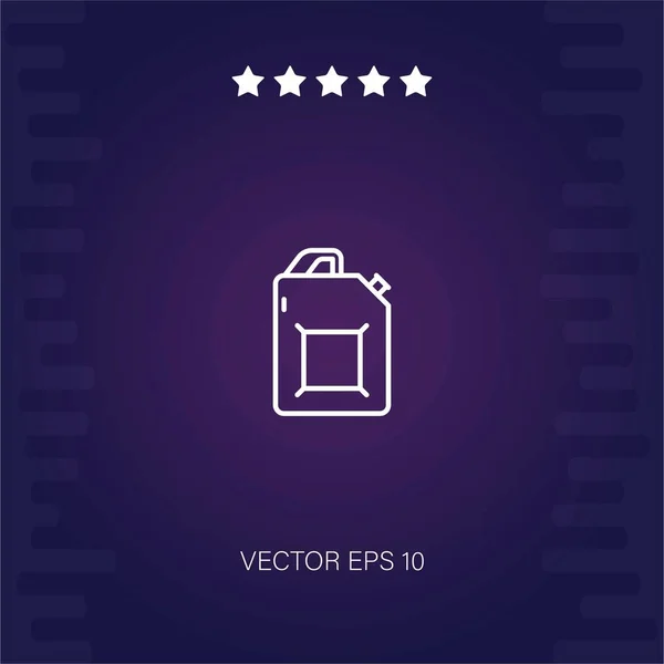 Jerrycan Vector Icono Ilustración Moderna — Vector de stock