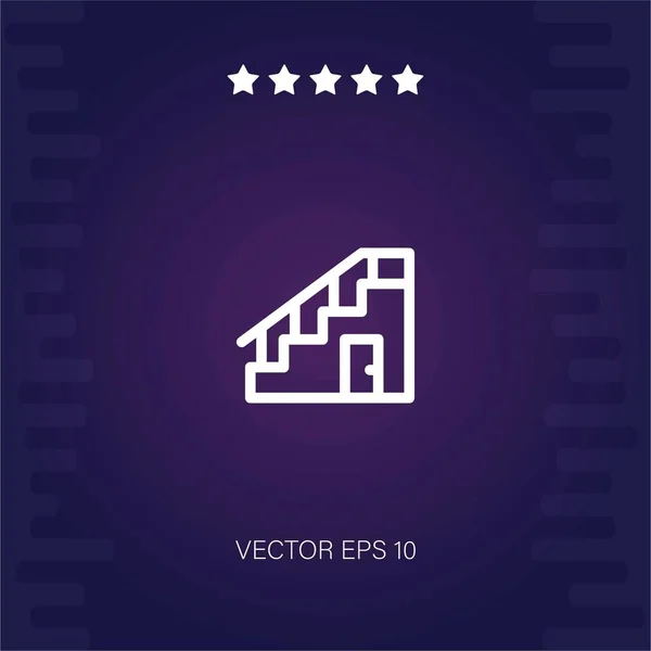 Treppen Vektor Symbol Moderne Illustration — Stockvektor