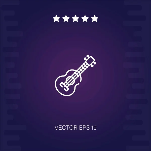 Icono Vector Guitarra Ilustración Moderna — Vector de stock