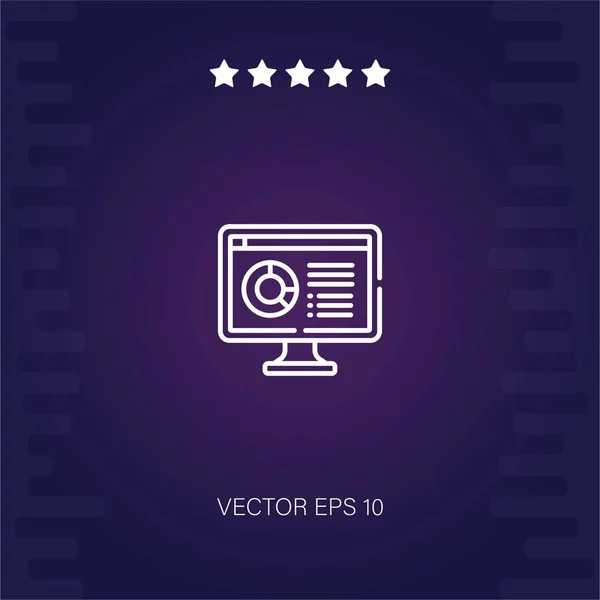 Statistik Vektor Symbol Moderne Illustration — Stockvektor