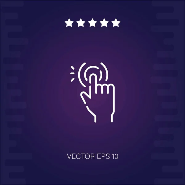 Empuje Icono Vector Ilustración Moderna — Vector de stock