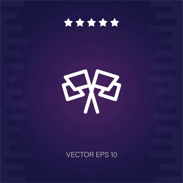 Banderas Vector Icono Ilustración Moderna — Vector de stock