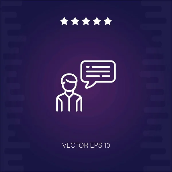 Dialogruta Vektor Ikon Modern Illustration — Stock vektor