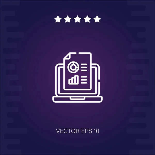 Estadísticas Vector Icono Ilustración Moderna — Vector de stock