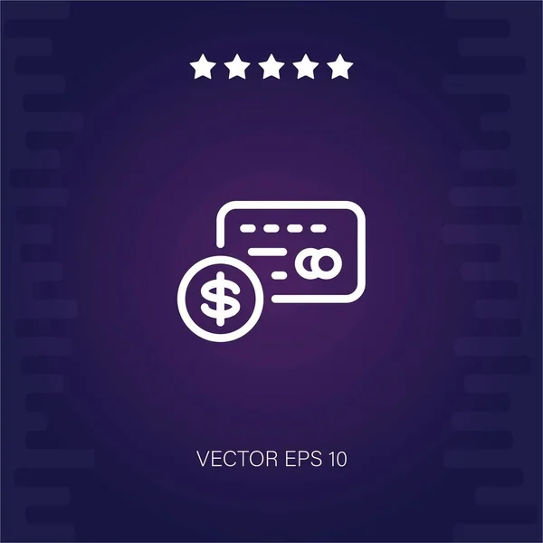 Credit Card Vector Icon Modern Illustration — Stock Vector