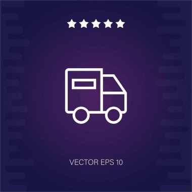 kamyon vektör simgesi modern illüstrasyon