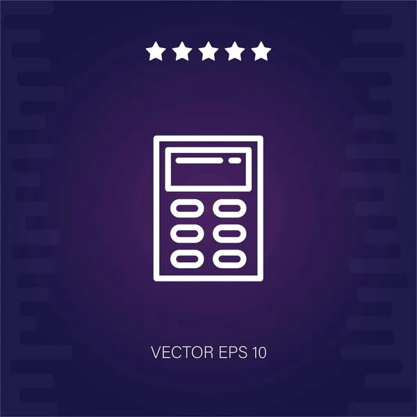 Icône Vectorielle Calculatrice Illustration Moderne — Image vectorielle