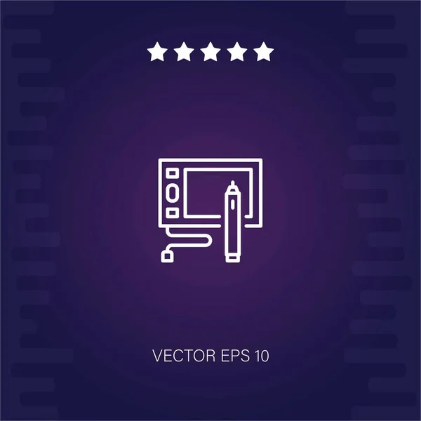 Grafik Tablet Vektor Symbol Moderne Illustration — Stockvektor