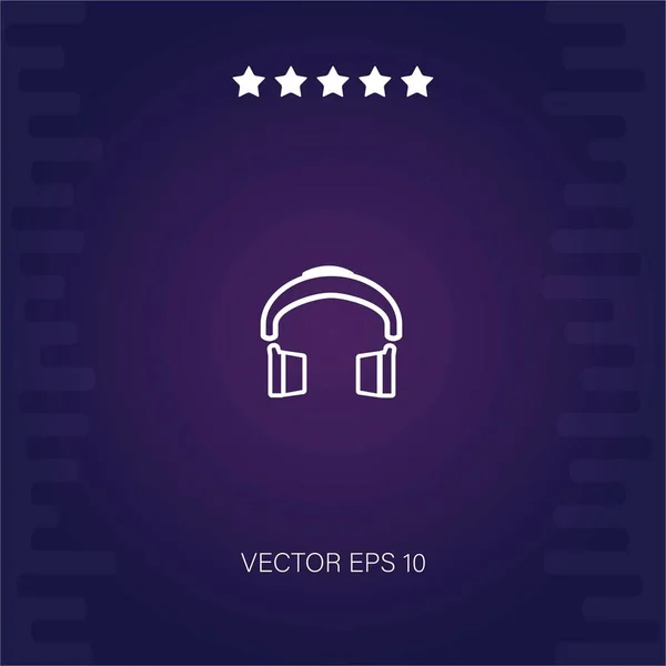 Auriculares Conjunto Vector Icono Ilustración Moderna — Vector de stock