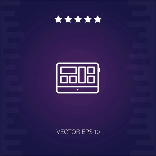 Tablet Vektor Symbol Moderne Illustration — Stockvektor