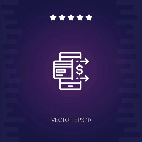 Kreditkarte Zahlung Vektor Symbol Moderne Illustration — Stockvektor