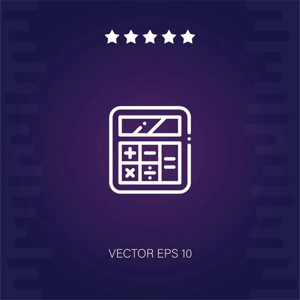 Calculadora Vector Icono Ilustración Moderna — Vector de stock