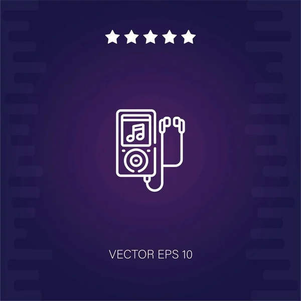 Musik Player Vektor Symbol Moderne Illustration — Stockvektor