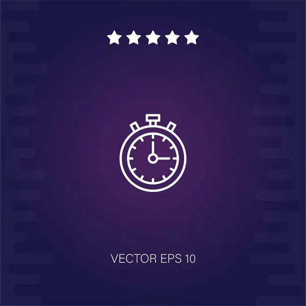 Ícone Vetorial Cronômetro Ilustração Moderna — Vetor de Stock