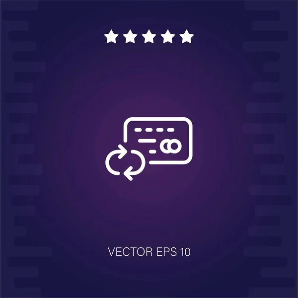 Credit Card Vector Icon Modern Illustration — Stock Vector