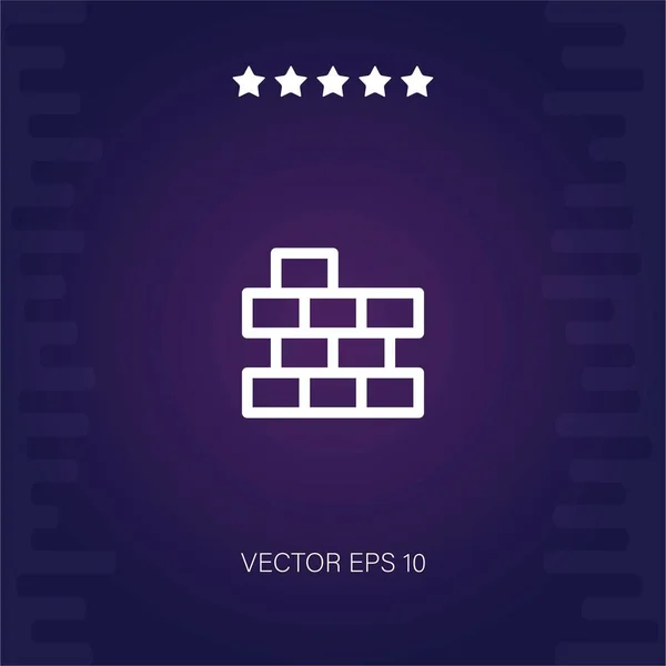 Ziegelmauer Vektor Symbol — Stockvektor