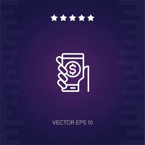 Иконка Мобильного Платежного Вектора — стоковый вектор