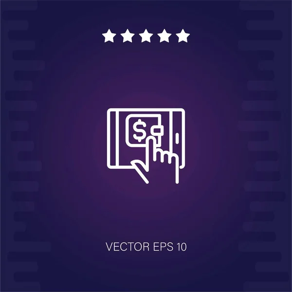 Icono Vector Billetera — Vector de stock
