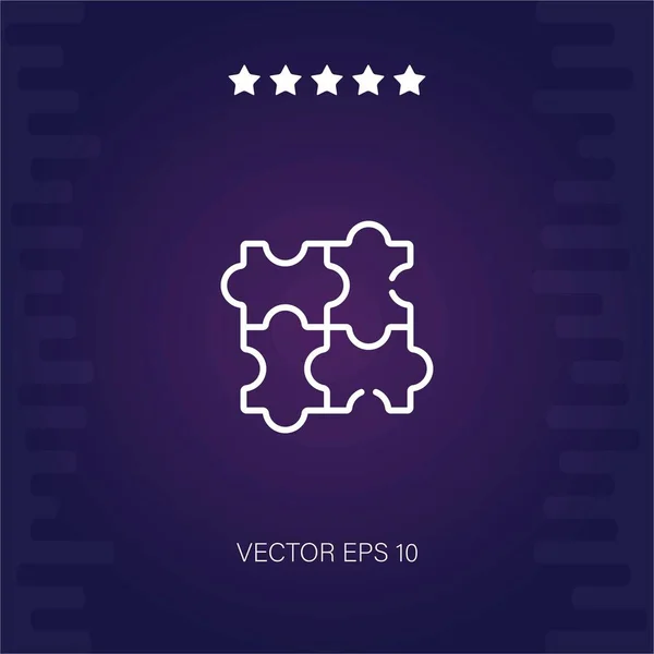 Puzzleteile Vektor Symbol — Stockvektor