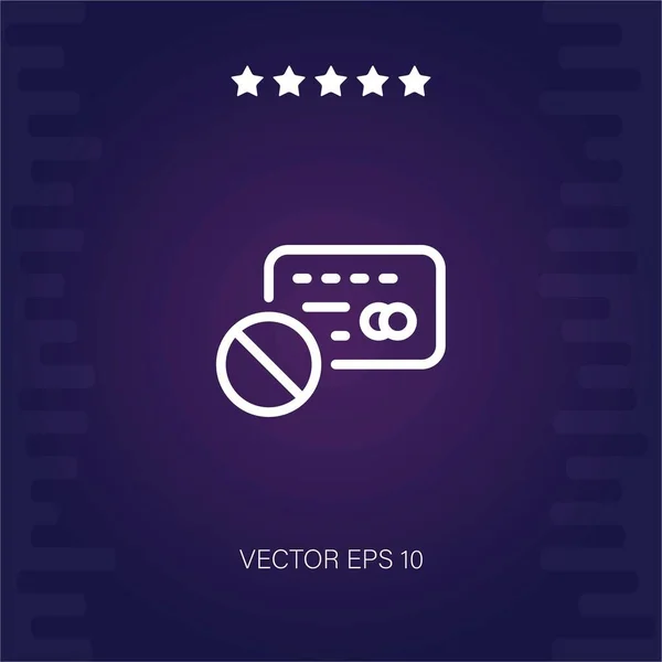 Tarjeta Crédito Vector Icono — Vector de stock