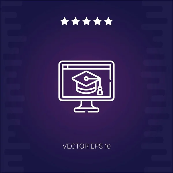 Icône Vectorielle Apprentissage Ligne — Image vectorielle