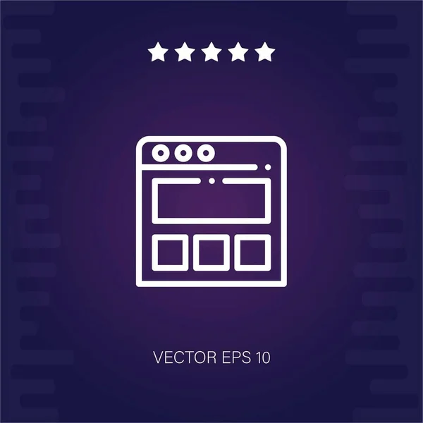 Icono Vector Página Destino — Vector de stock