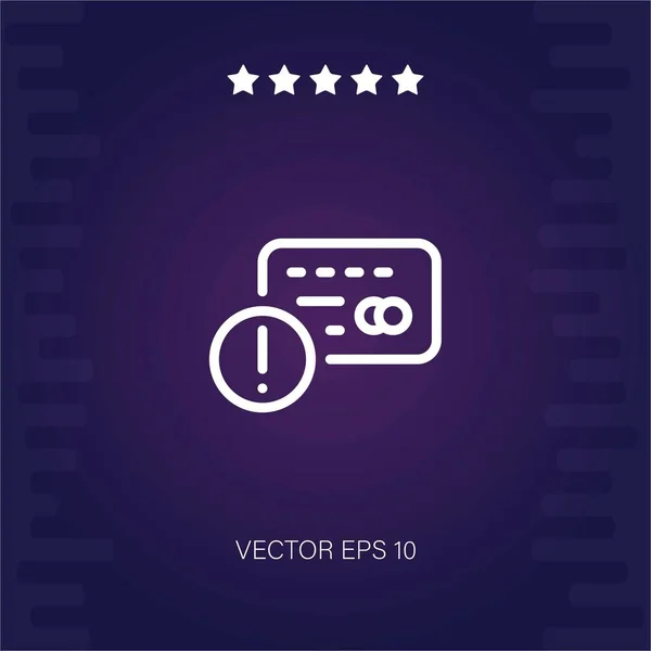 Tarjeta Crédito Vector Icono — Vector de stock