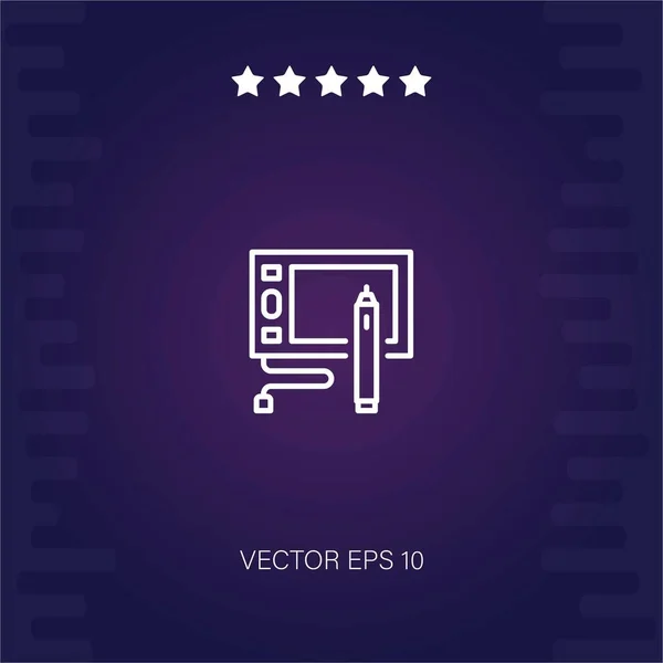 Grafisches Tablet Vektor Symbol — Stockvektor