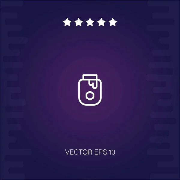Icono Vector Tarro Miel — Vector de stock