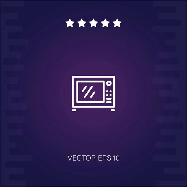 Mikrowellenherd Vektorsymbol — Stockvektor
