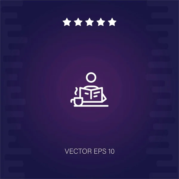 Periódico Mañana Icono Del Vector Café — Vector de stock