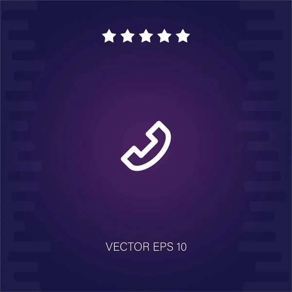 Icono Del Vector Llamada Telefónica — Vector de stock