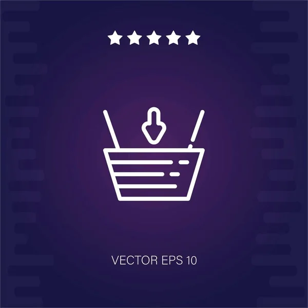 Cesta Compra Vector Icono — Vector de stock